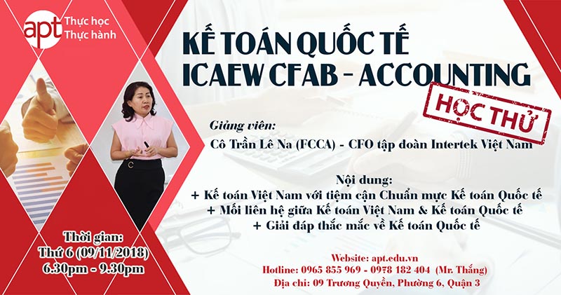 Học thử kế toán quốc tế ICAEW CFAB ACCOUNTING